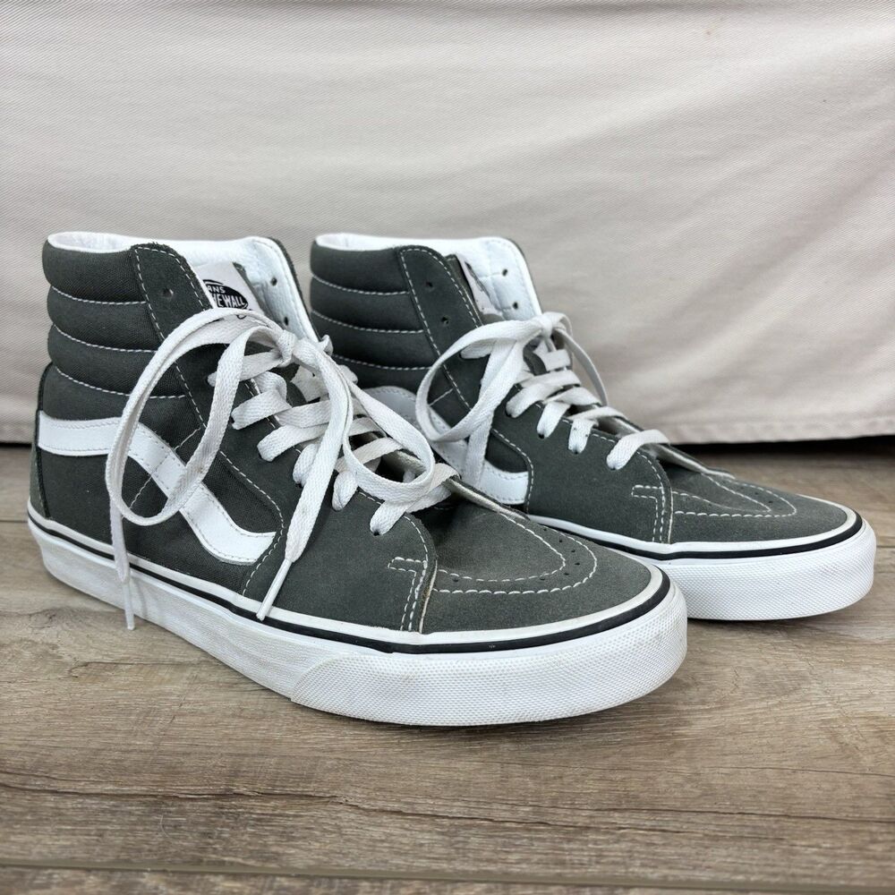 Vans Sk8 Hi Forest Green Suede HT Sneakers Skateboard Mens Sz 8 Athletic Preppy